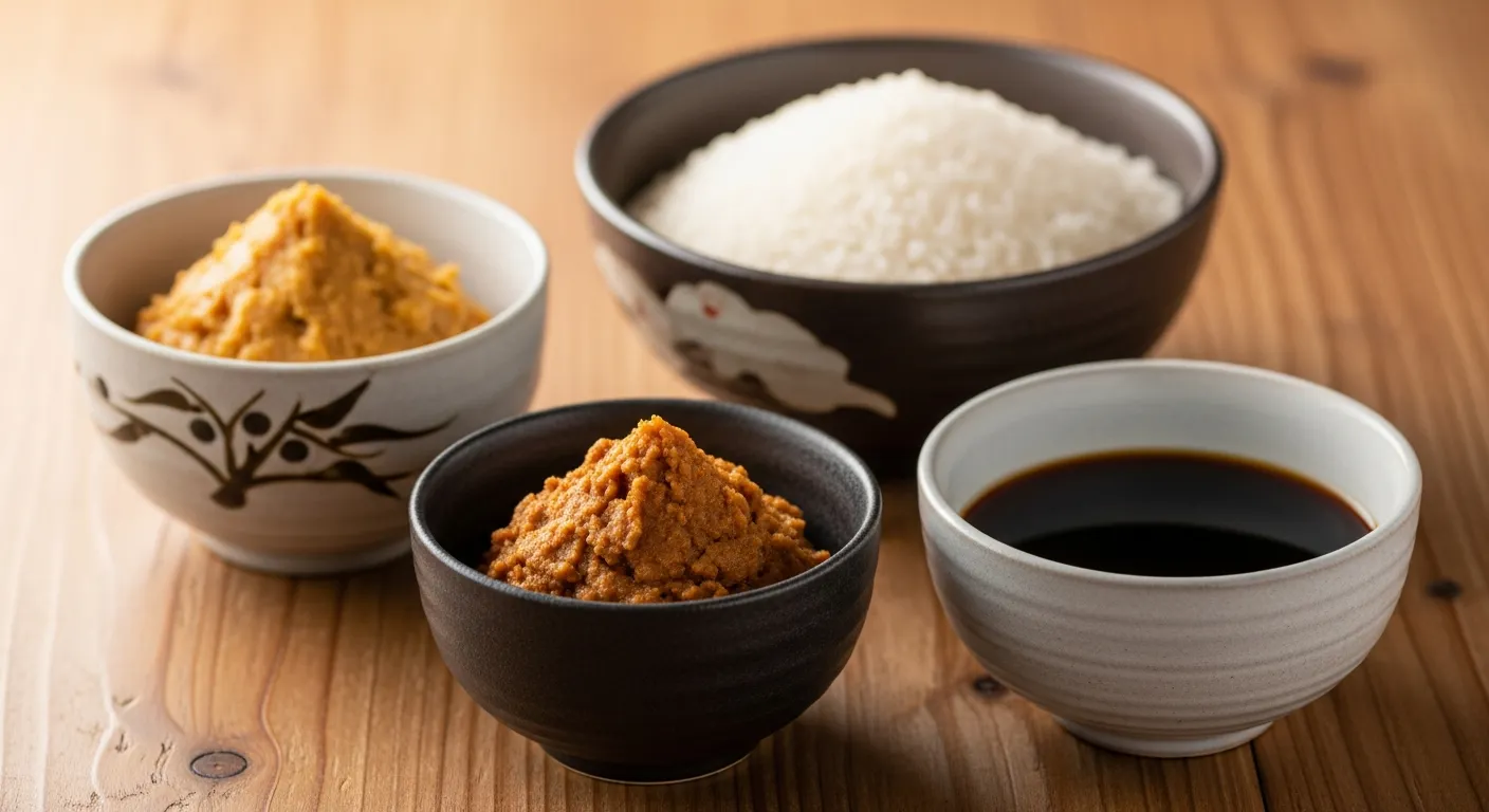 味噌・醤油・米麹――麹菌の酵素が、日本の発酵調味料を支えている