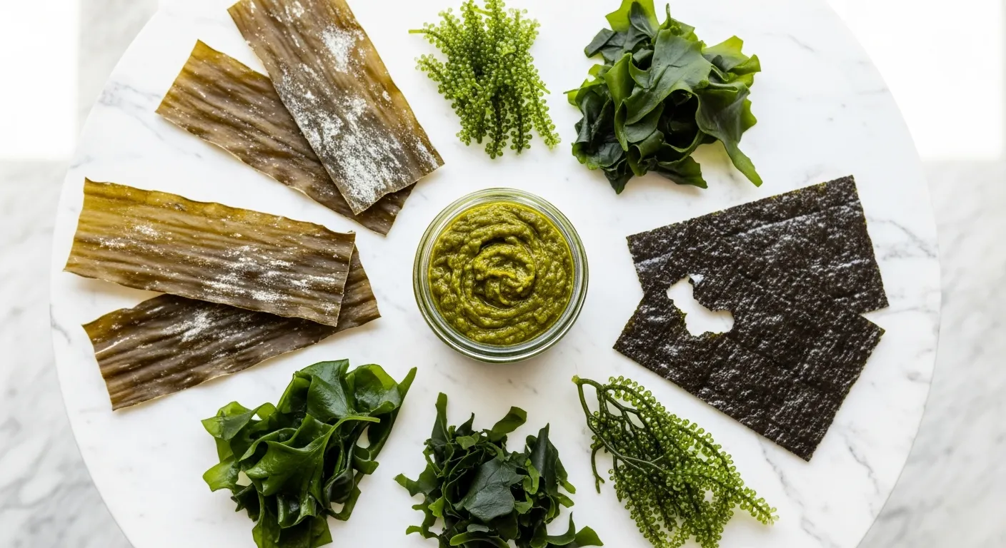 昆布・わかめ・海苔などの海藻と発酵海藻ペースト。海藻発酵は新しい食の可能性を秘めている